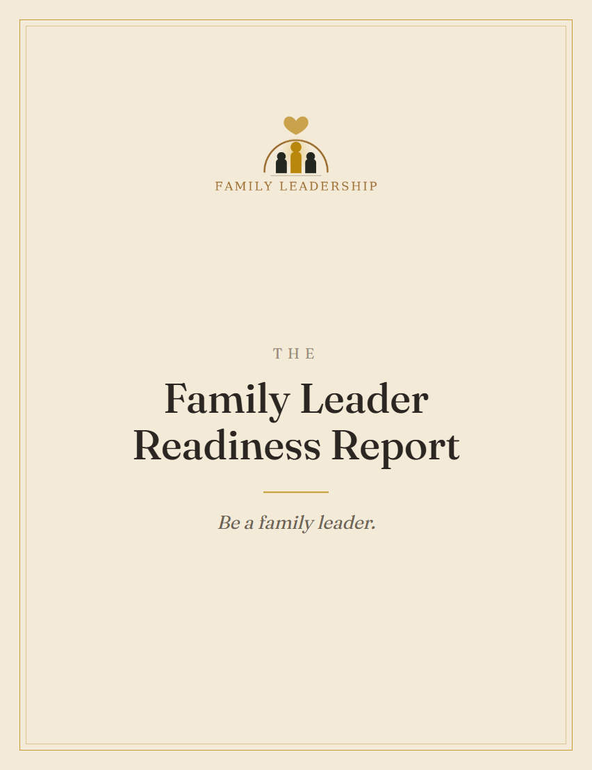 The cover of the Family Leader Readiness Report