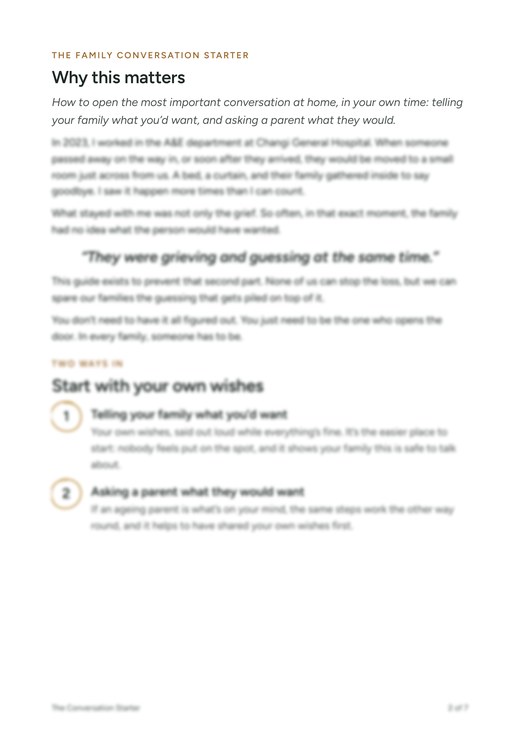 The Conversation Starter guide’s first page: Why this matters
